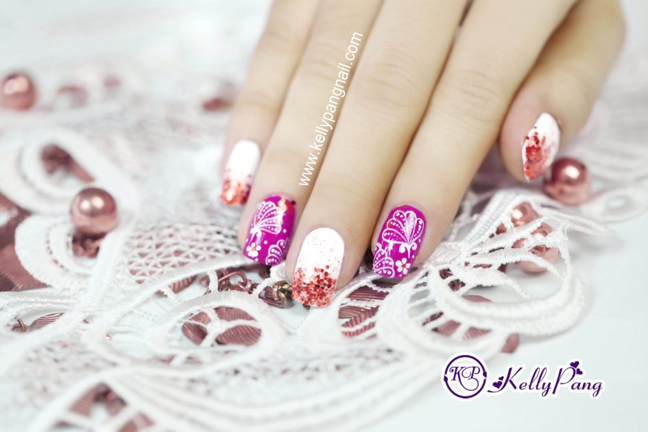 Cách Vẽ Mẫu Móng Sắc Hồng Em Mơ