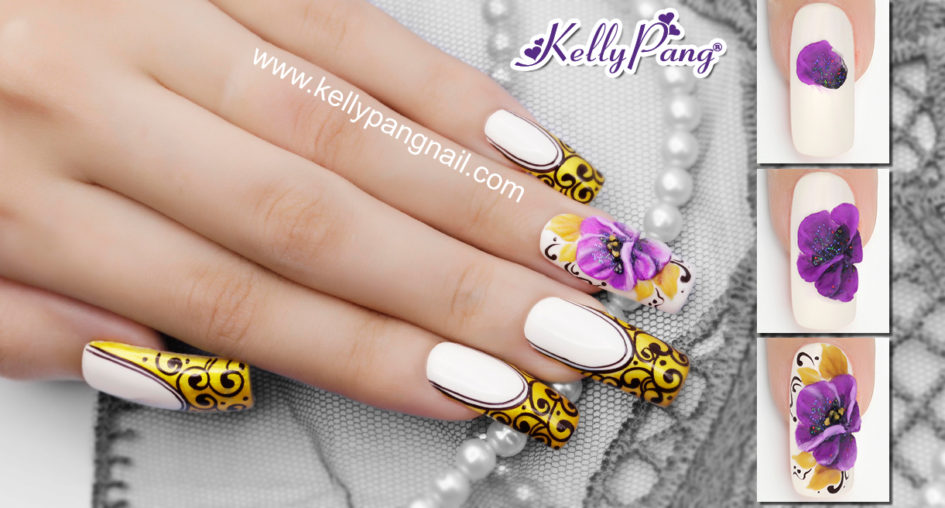 Cách Vẽ Mẫu Nail Sắc Vàng Óng Ả Cách Vẽ Mẫu Nail Sắc Vàng Óng Ả