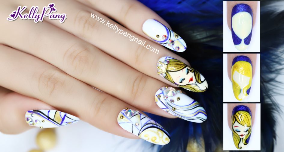 9 bước vẽ mẫu nail tạo hình Công Chúa 9 bước vẽ mẫu nail tạo hình Công Chúa