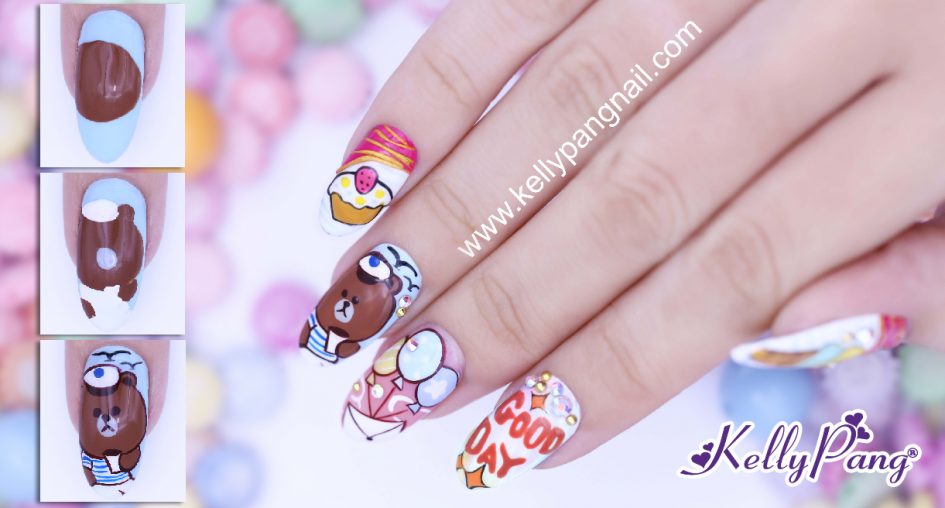 Cách vẽ mẫu Nail Chú Gấu Cách vẽ mẫu Nail Chú Gấu