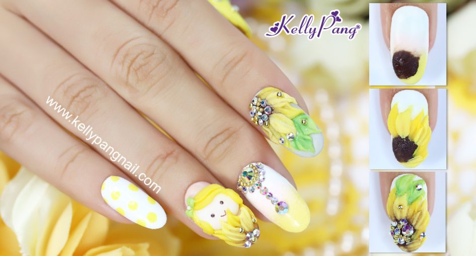 8 bước vẽ mẫu nail Hoa Hướng Dương rực nở 8 bước vẽ mẫu nail Hoa Hướng Dương rực nở
