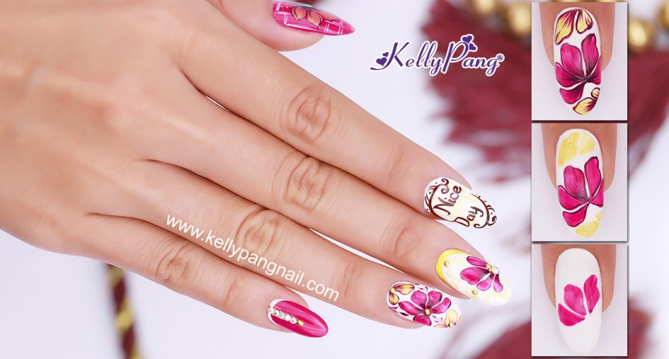 Cách vẽ nail Hoa Cúc Đại Đóa đẹp dịu dàng Cách vẽ nail Hoa Cúc Đại Đóa đẹp dịu dàng