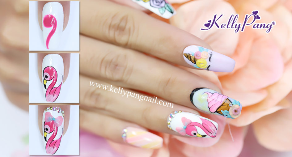Cách vẽ mẫu nail hoạt hình Hồng Hạc siêu đáng yêu Cách vẽ mẫu nail hoạt hình Hồng Hạc siêu đáng yêu