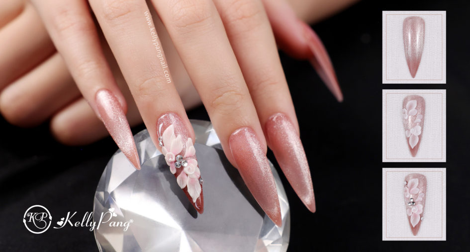 Cách Vẽ Nail Hoa Nổi Trên Nền Ánh Kim Sang Trọng Cách Vẽ Nail Hoa Nổi Trên Nền Ánh Kim Sang Trọng