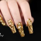 Cách Vẽ Nail 3D Gold Ánh Kim