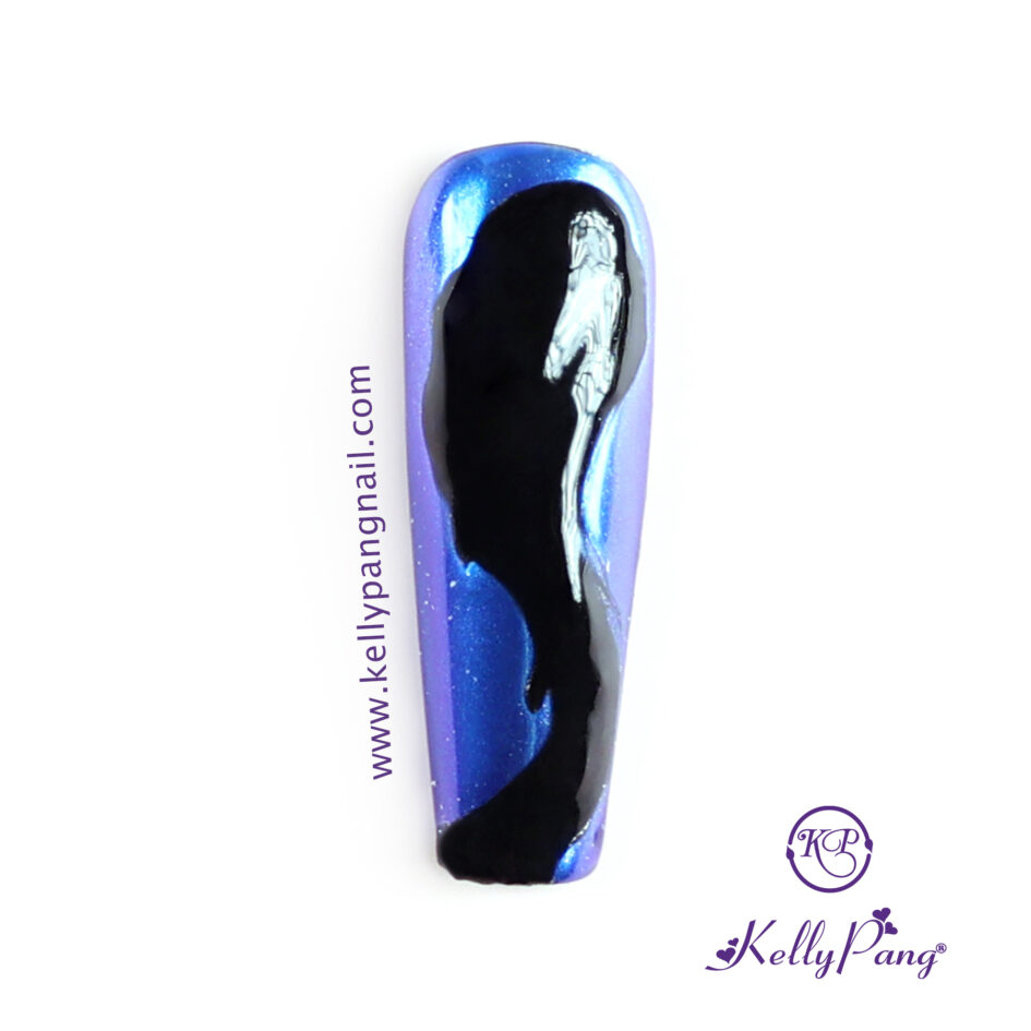 Hướng dẫn vẽ móng Cách Vẽ Nail Xanh Biển Tráng Gương Bạc Sang Trọng Bước 3 Hướng dẫn vẽ móng Cách Vẽ Nail Xanh Biển Tráng Gương Bạc Sang Trọng Bước 3