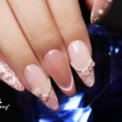 Cách Vẽ Nail Mắt Mèo Hồng Pastel Mix Charm Nơ Cực Xinh